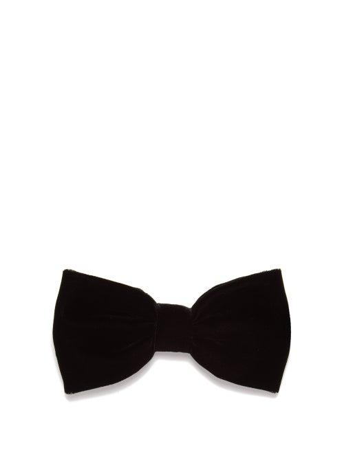 Matchesfashion.com Comme Les Loups - Sumberg Velvet Bow Tie - Mens - Black