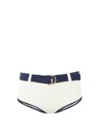 Matchesfashion.com Odyssee - Azur High Waisted Belted Bikini Bottoms - Womens - Cream