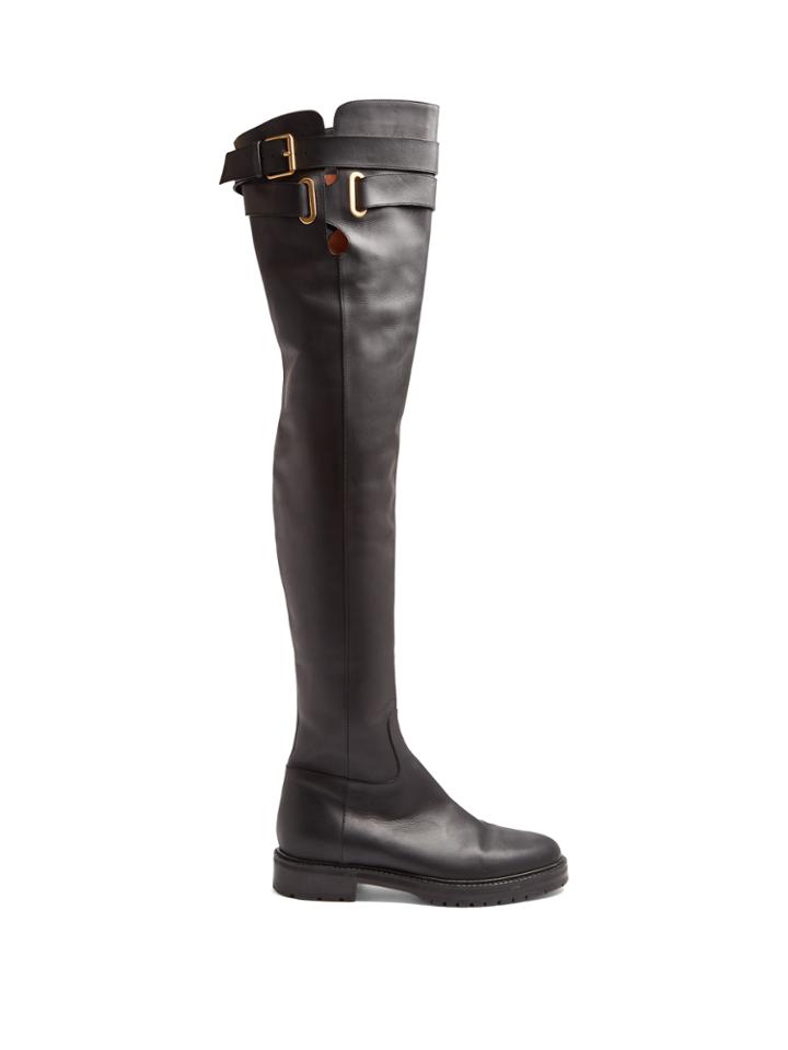 Valentino Bowrap Over-the-knee Leather Boots