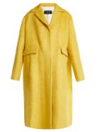 Matchesfashion.com Rochas - Single Breasted Alpaca And Wool Blend Coat - Womens - Yellow