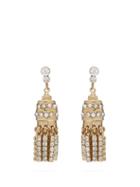 Matchesfashion.com Etro - Crystal Embellished Tassel Earrings - Womens - Gold