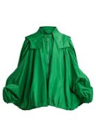 Valentino Oversized Hooded Silk Jacket