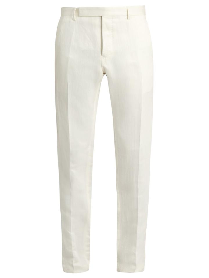 Berluti Straight-leg Linen-blend Trousers