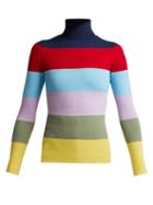 Matchesfashion.com Joostricot - Striped Roll Neck Cotton Blend Sweater - Womens - Multi