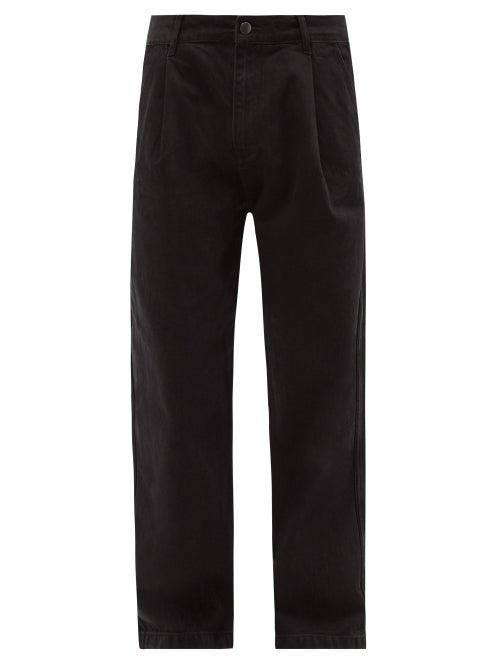 Raey - Box Organic-cotton Wide-leg Jeans - Mens - Black