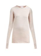 Matchesfashion.com Raey - Long Sleeved Slubby Cotton Jersey T Shirt - Womens - Light Pink