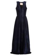 Brock Collection Dylan Button-front Silk-blend Gown