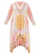 Matchesfashion.com Juliet Dunn - Embroidered Tie-dyed Cotton Dress - Womens - Pink Multi