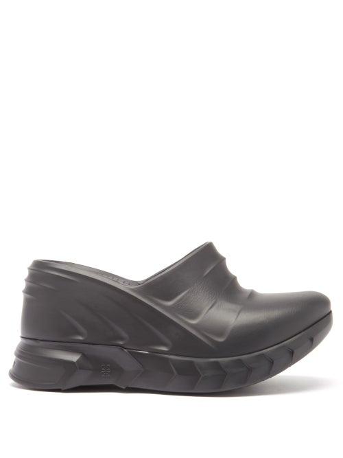 Givenchy - Marshmallow Rubber Wedge Mules - Womens - Black