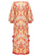 Matchesfashion.com Rhode Resort - Delilah Floral Print Cotton Midi Dress - Womens - Red Multi