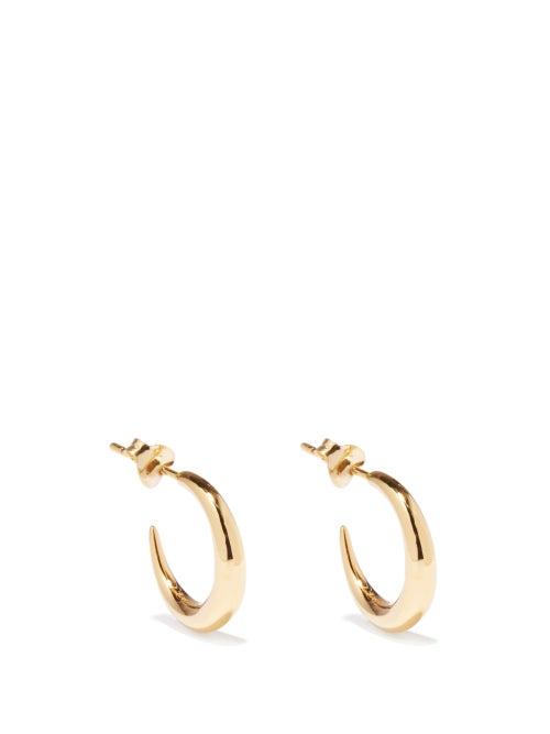 Otiumberg - Graduated 14kt Gold-vermeil Hoop Earrings - Womens - Yellow Gold