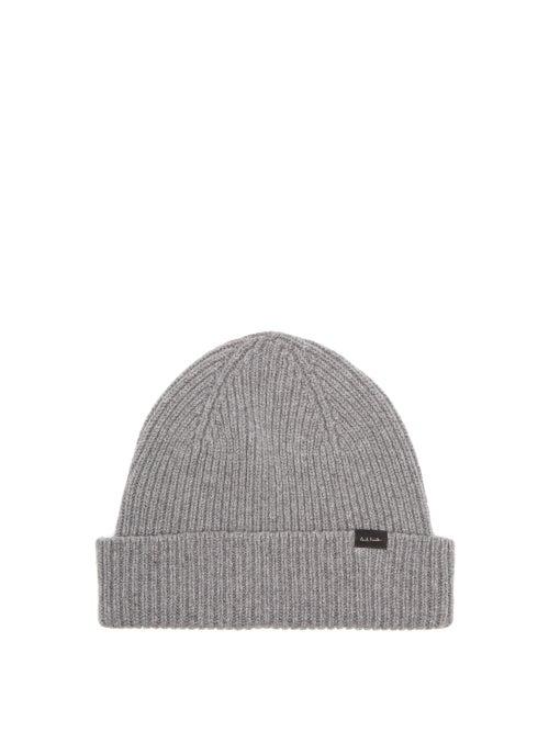 Paul Smith - Logo-patch Cashmere-blend Beanie Hat - Mens - Grey