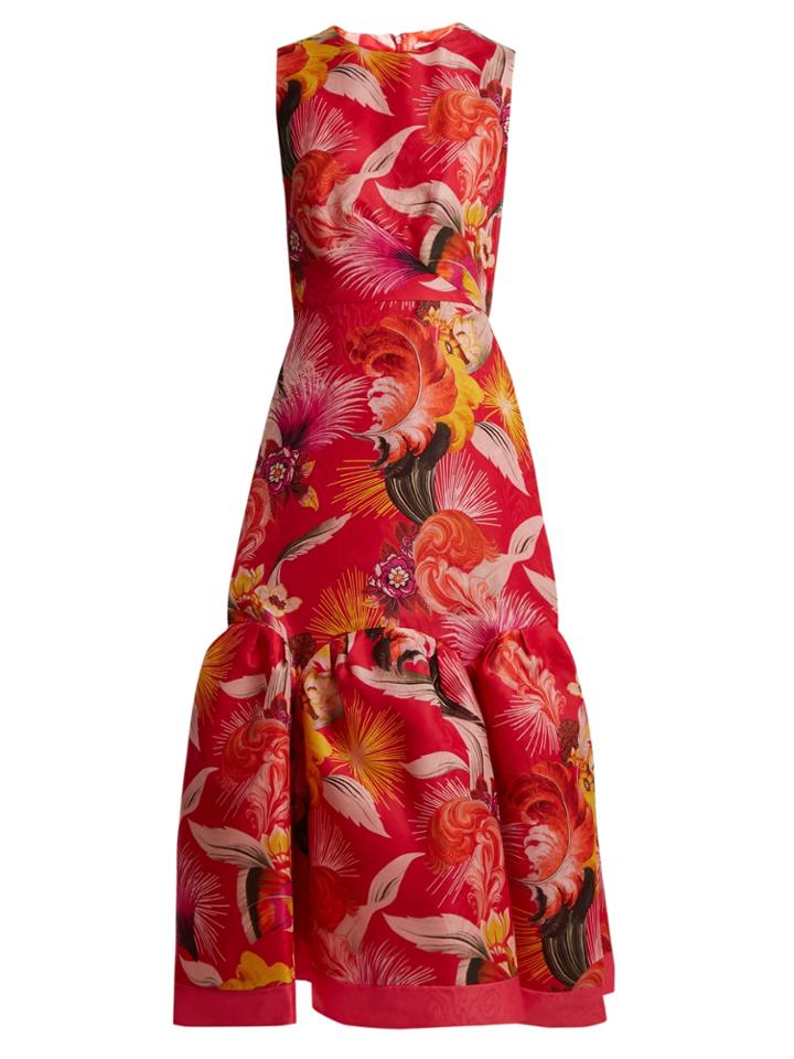 Mary Katrantzou Raven-print Organza Dress