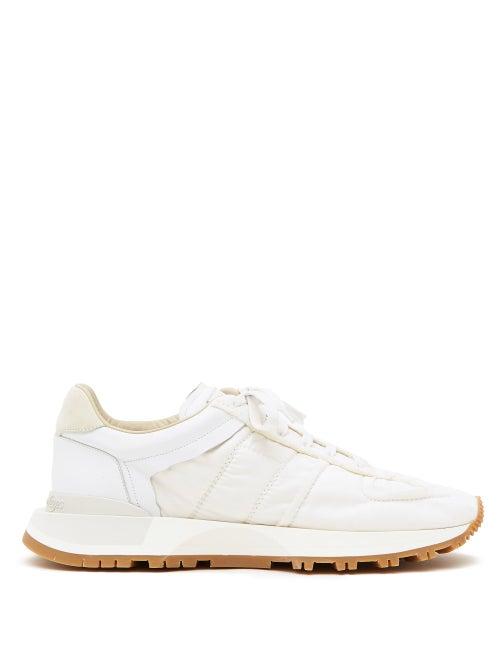 Maison Margiela - Runner Panelled Nylon Trainers - Mens - White