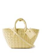 Balenciaga - Bistro Xs Woven Faux-leather Basket Bag - Womens - Yellow