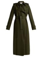 Matchesfashion.com Harris Wharf London - Layered Wool Trench Coat - Womens - Dark Green