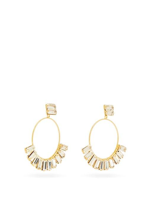 Matchesfashion.com Rosantica - Osiride Crystal Hoop Earrings - Womens - Crystal