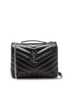 Matchesfashion.com Saint Laurent - Loulou Small Quilted Leather Shoulder Bag - Womens - Black