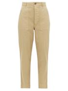 Matchesfashion.com Officine Gnrale - Saskia Patch-pocket Cotton-canvas Trousers - Womens - Beige