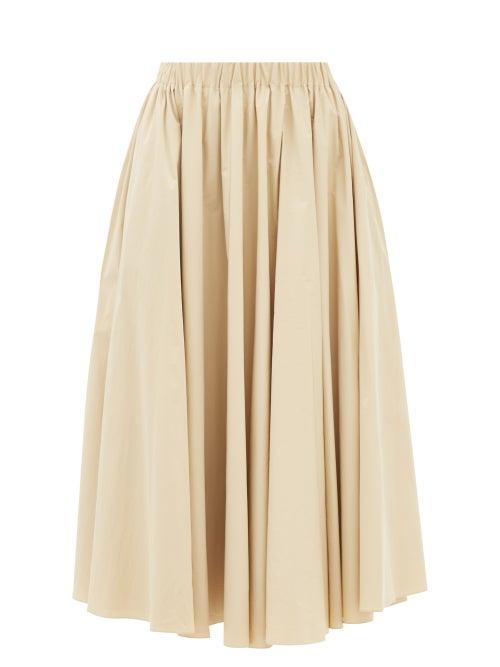 The Row - Sunset Pleated Midi Skirt - Womens - Beige
