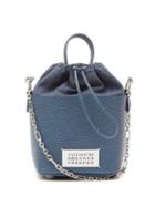 Maison Margiela - 5ac Grained-leather Bucket Bag - Womens - Blue