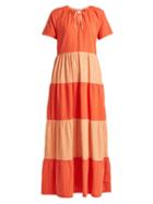 Matchesfashion.com Ace & Jig - Daze Tiered Cotton Maxi Dress - Womens - Orange