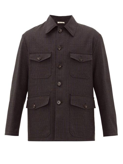 Matchesfashion.com Marni - Four-pocket Checked Wool Jacket - Mens - Black