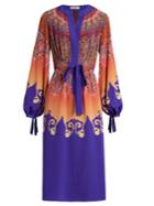 Etro Tie-waist Paisley-print Silk-georgette Dress