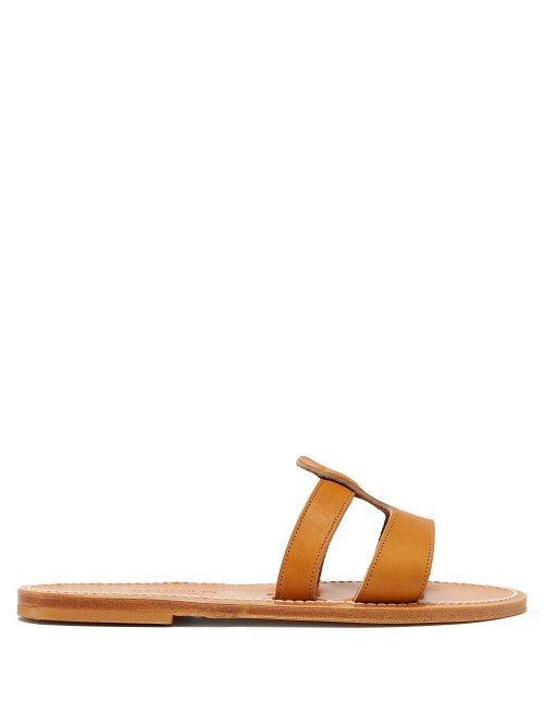 Matchesfashion.com K.jacques - Thanos Leather Slides - Womens - Tan