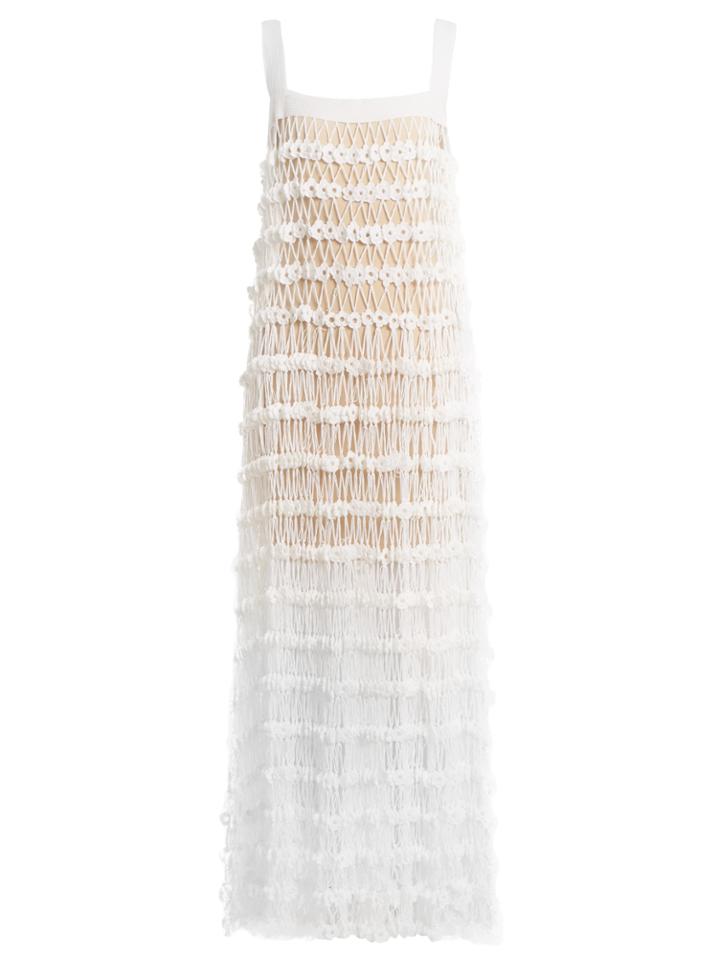 My Beachy Side Flower Power Daisy-crochet Maxi Dress
