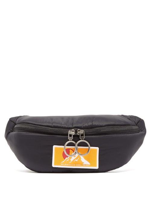 Matchesfashion.com Off-white - Logo Jacquard Strap Padded Cross Body Bag - Mens - Black