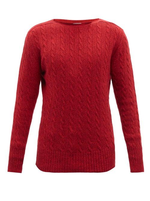 Erdem - Dante Cable-knit Merino-blend Sweater - Mens - Red