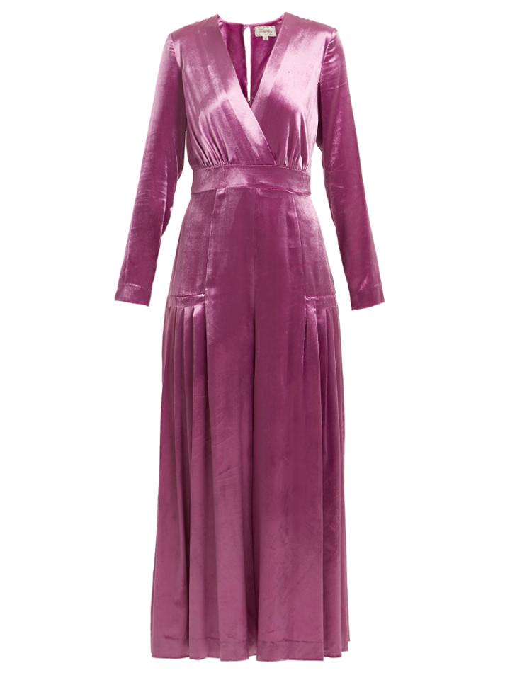 Temperley London Breeze Deep V-neck Wide-leg Jumpsuit