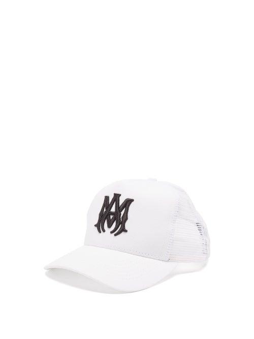 Amiri - Logo-appliqu Canvas Baseball Cap - Mens - White