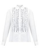 Matchesfashion.com Alexandre Vauthier - Ruffled Cotton-poplin Shirt - Womens - White