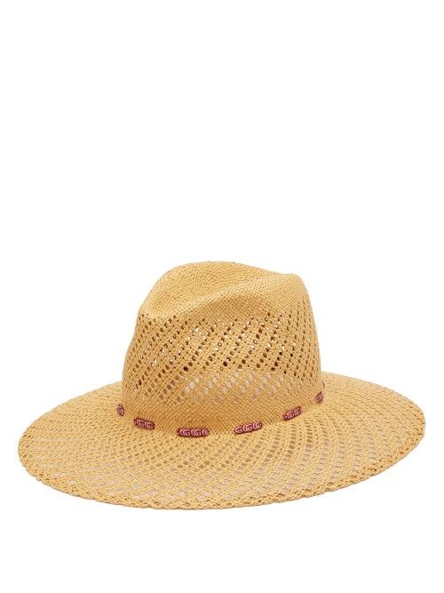 Matchesfashion.com Gucci - Gg-ribbon Papier Hat - Mens - Beige