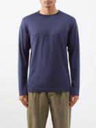 Sunspel - Supima-cotton Long-sleeved T-shirt - Mens - Navy