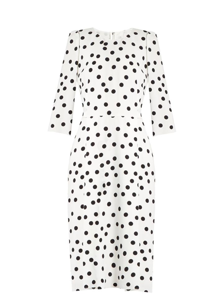 Dolce & Gabbana Polka-dot Crepe Dress