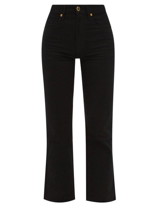 Khaite - Vivian High-rise Kick-flare Jeans - Womens - Black
