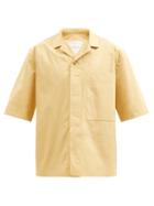 Toogood - Landscaper Cotton Short-sleeved Shirt - Mens - Yellow