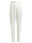 Matchesfashion.com Isabel Marant - Poyd High Rise Tailored Trousers - Womens - White