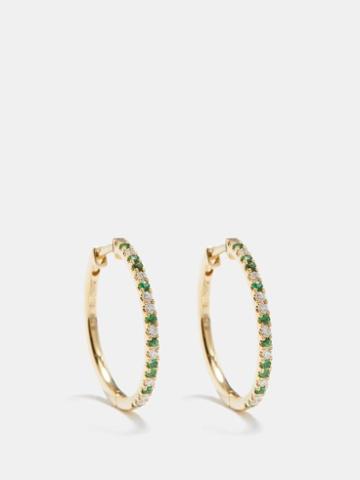Raphaele Canot - Leopard Diamond, Tsavorite & 18kt Gold Earrings - Womens - Green Multi