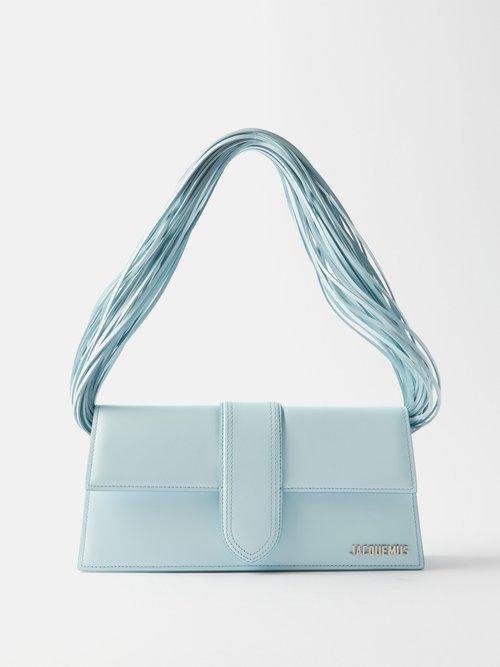 Jacquemus - Bambino Long Ficiu Leather Shoulder Bag - Womens - Light Blue