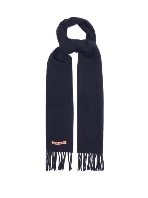 Acne Studios - Canada New Fringed Wool Scarf - Womens - Blue