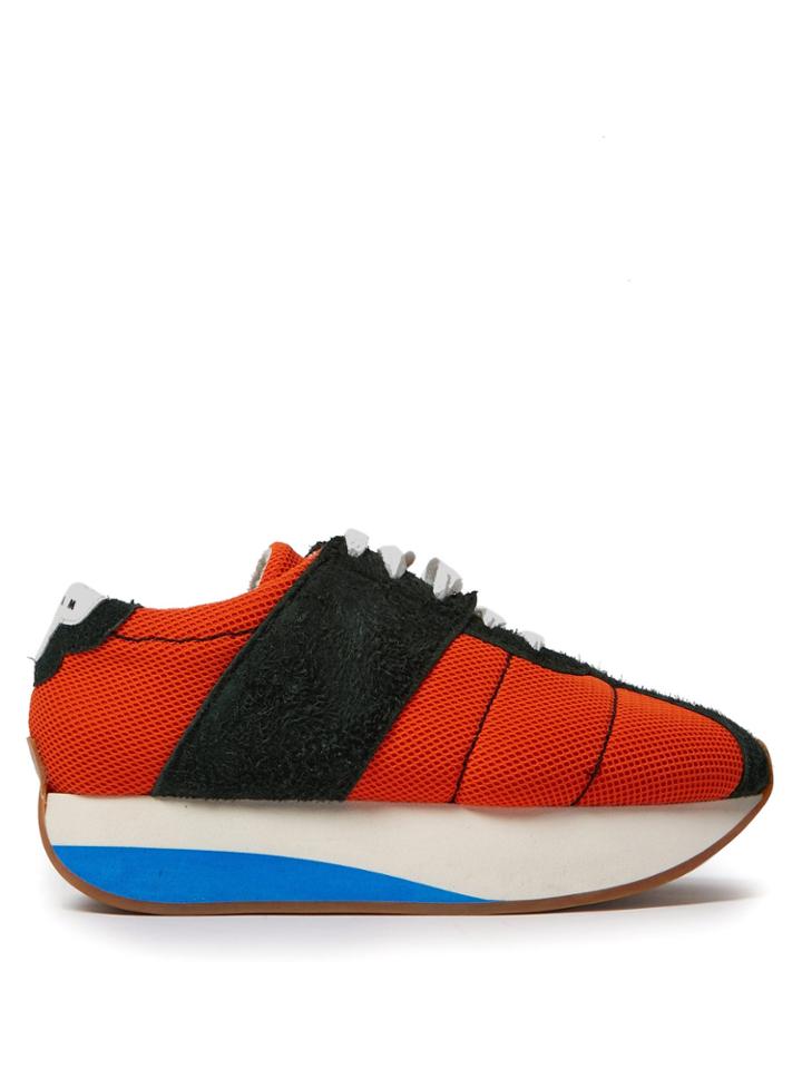 Marni Mesh And Suede Low-top Trainers