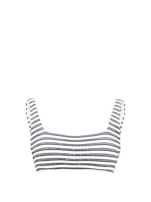 Matchesfashion.com Heidi Klein - Corsica Square-neck Bikini Top - Womens - Navy Stripe