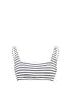 Matchesfashion.com Heidi Klein - Corsica Square-neck Bikini Top - Womens - Navy Stripe