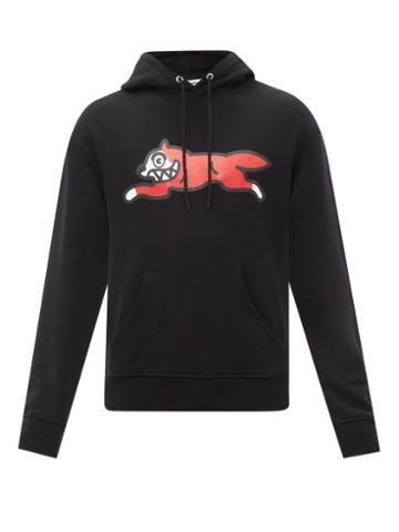 Icecream - Running Dog-print Cotton-jersey Hooded Sweatshirt - Mens - Black