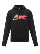 Icecream - Running Dog-print Cotton-jersey Hooded Sweatshirt - Mens - Black