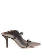 Matchesfashion.com Malone Souliers - Maureen Crystal Embellished Suede Mules - Womens - Dark Grey